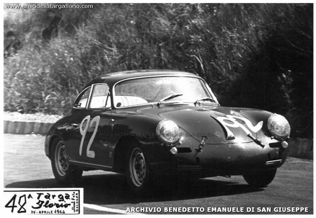 No. 92 at speed, front three-quarter view (black and white)